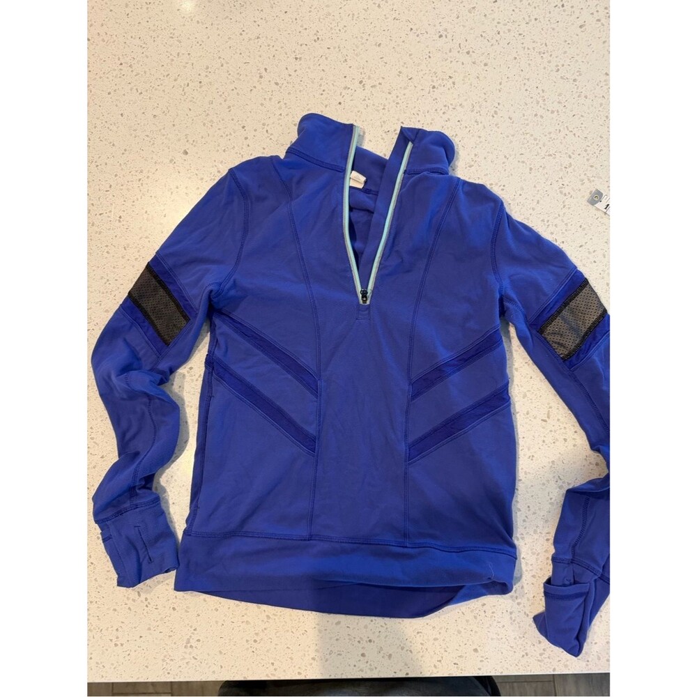 Ivivva by Lululemon Athletic Pullover Half-Zip Blue Active Top Sweatshirt 12